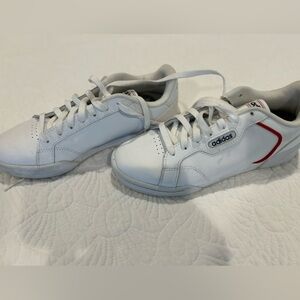 Adidas Beige and White Sneakers